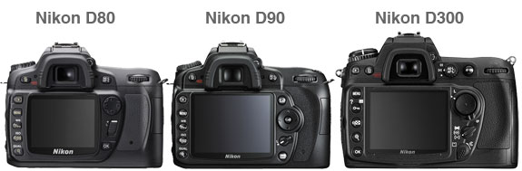 nikon 2 digital camera reviews  Nikon D80 vs D90 vs D300