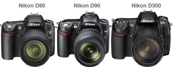 nikon 2 digital camera reviews  Nikon D80 vs D90 vs D300