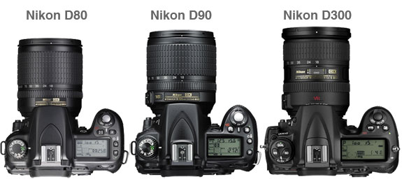 nikon 2 digital camera reviews  Nikon D80 vs D90 vs D300