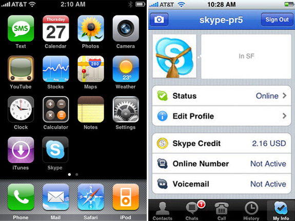 internet phone ipod accessories bargain deals  Skype Comes to the iPhone
