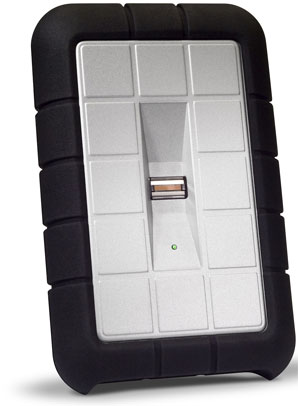 travel gadgets hard drives  LaCies Fingerprint Secured External Hard Drive